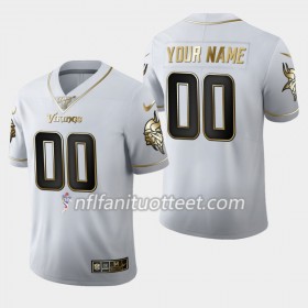 Miesten Minnesota Vikings NFL Pelipaita Custom Nike Valkoinen Golden Edition 100th